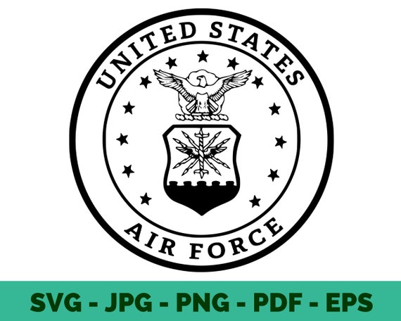 Air force seal black and white sales