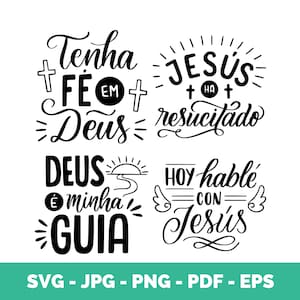 Portugese religieuze citaten svg geloof svg christelijk religieus Jezus, God, religie, bijbelvers T-shirt mok Cricut-bestand
