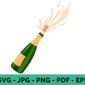 Champagne Clipart | Wine PNG | New Year Celebration | Alcohol Watercolor Design | Sublimation Print | Tshirt Graphic | Digital Download