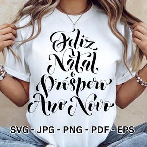 Pakiet SVG „Feliz Natal” | Clipart z portugalskim cytatem „Wesołych Świąt” | Natal Vector, sublimacja Cricut, natychmiastowe pobranie cyfrowe