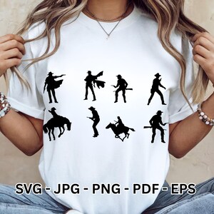Cowboy SVG Bundle | Texas Western Silhouette Clipart | Cowboy Vector Designs for Cricut & Sublimation