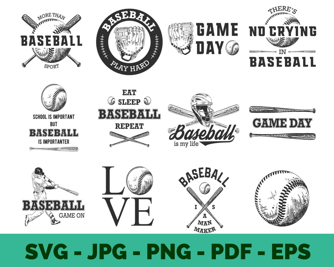 Baseball Bundle Clipart Baseball Shirt Designs Love Baseball Svg ...