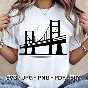 Golden Gate Bridge SVG | San Francisco California Landmark Clipart | USA Vector Sublimation Cricut Digital Download
