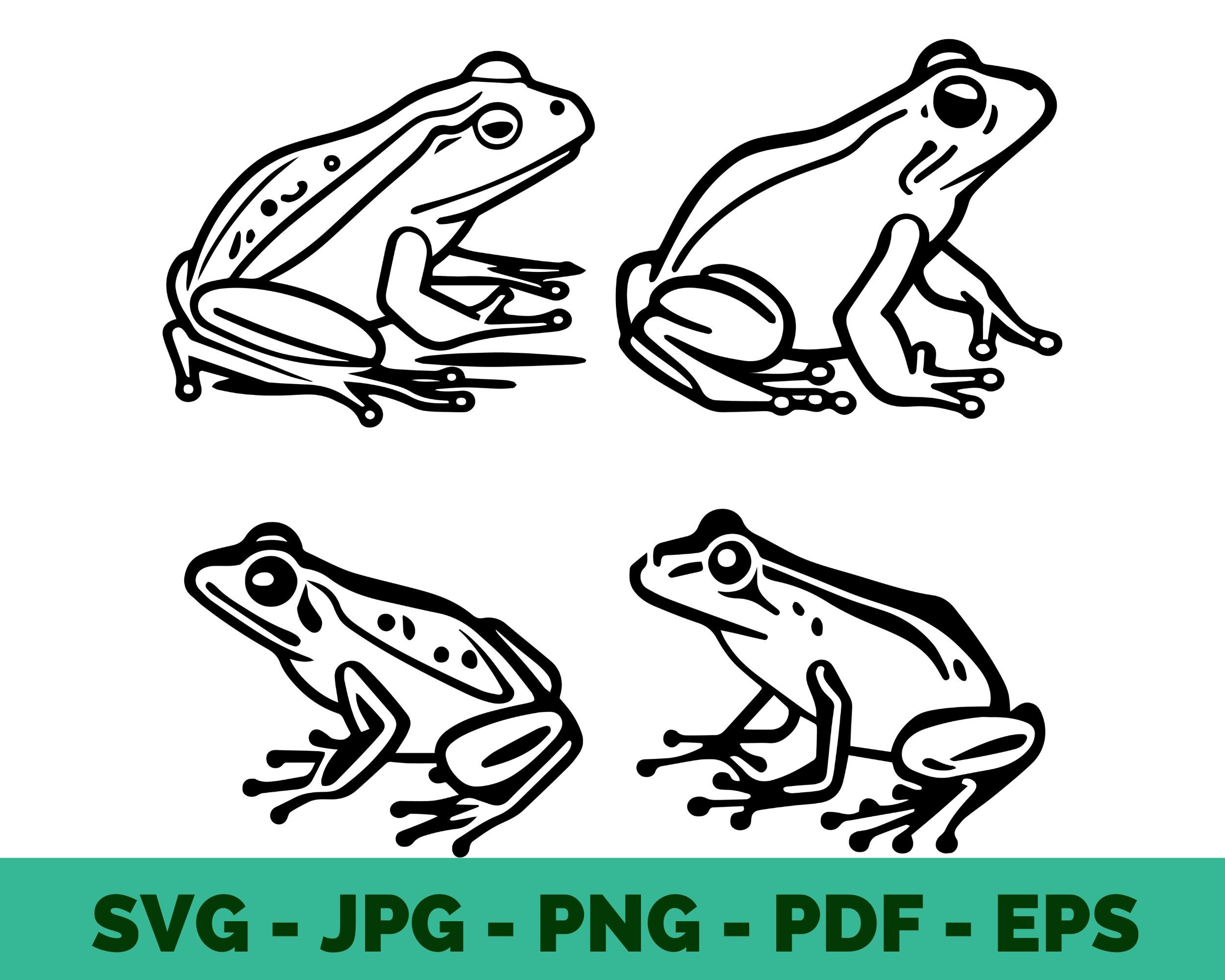 Rana svg rana loca svg dibujo ranas svg rana clipart rana - Etsy México
