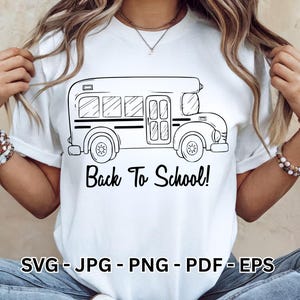 School Bus SVG | Back to School Clipart for T-Shirt Printing, Summer Fun Vector & Cricut | Sublimation Instant Download