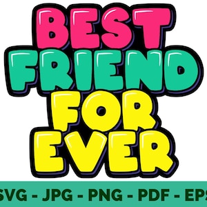 Bestfriend Clipart / Besties / BFF / Quote / Valentines Day / Friendship / Tshirt Design Sublimation