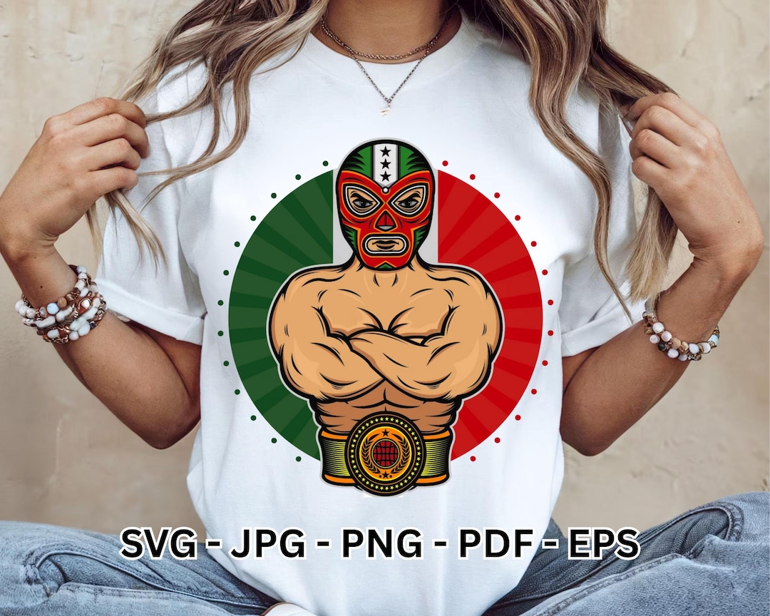 Nacho Libre SVG Lucha Libre Clipart, Máscara de Lutador Mexicano ...