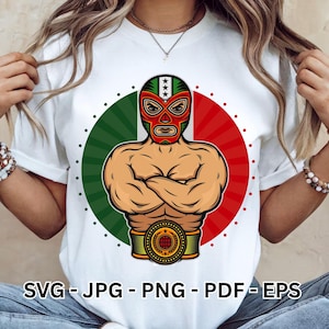 Nacho Libre Clipart / Lucha Libre SVG / Luchadores / Mexican Wrestler Mask / Mexico / Lucha Libre / Clipart / Vector / Tshirt Design