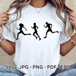 Run SVG Bundle | Laufende SVG | Läufer Silhouetten | Clipart für Cricut- und Sublimationsdesigns