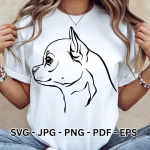 Chihuahua SVG | Cute Dog Dog Mom Clipart | Pet Lover Dog Face for Sublimation & Cricut PNG