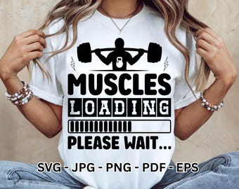 Workout SVG for Cricut | Gym Fitness Clipart No Pain No Gain Quote | Instant Digital Download