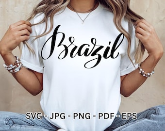 Brasile SVG / Vettore clipart della bandiera brasiliana per Cricut T-Shirt Download digitale