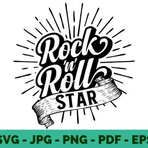 Rock and Roll Clipart / Rock Music / Rock Band / PNG / Tshirt Design / Sublimation