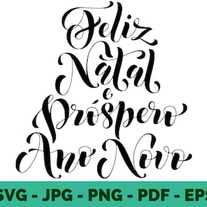 Feliz Natal SVG | Merry Christmas | Portuguese Quote | Natal | Clipart | Sublimation Design | SVG | Cricut File