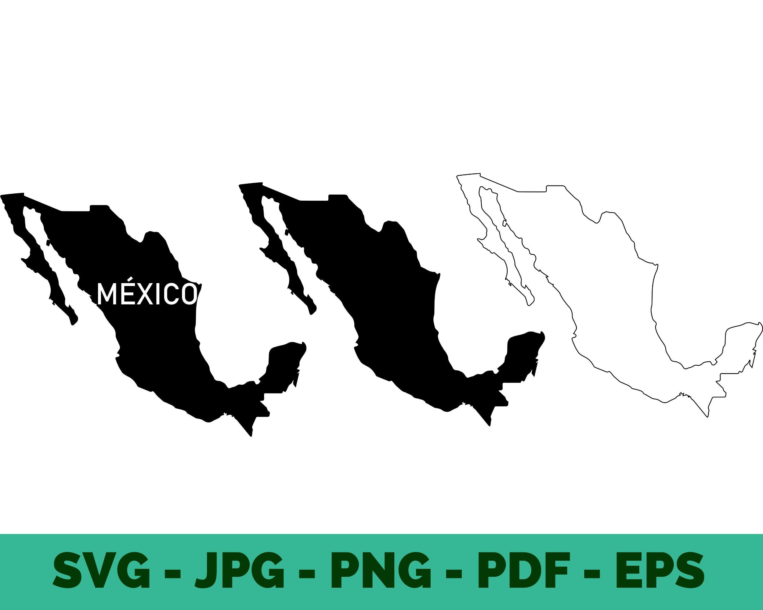 Mexico Map Svg Map of Mexico Svg Maps Mexico Vector Mexico Svg - Etsy ...