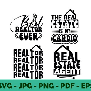Realtor SVG Bundle | Real Estate Agent Shirt Design | Realtor Gift Clipart | Sublimation PNG | Cricut File