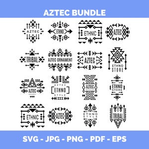 Aztec Svg Bundle, Southwestern Elements Svg, Tribal Pattern Svg, Aztec Pattern Svg, Aztec Elements Svg, Western Svg, Tribal Cut File, Cricut