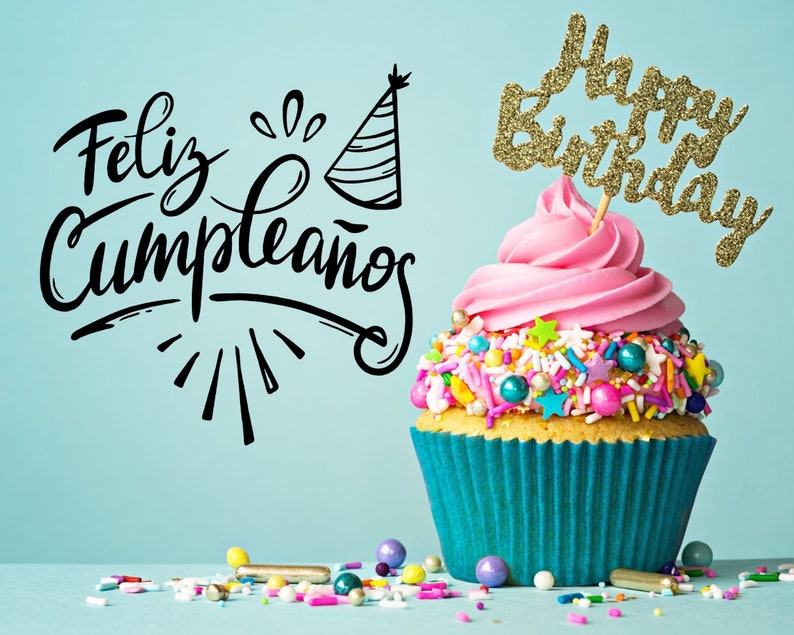 Feliz Cumpleaños Svg Feliz Aniversario Happy Birthday SVG File - Etsy