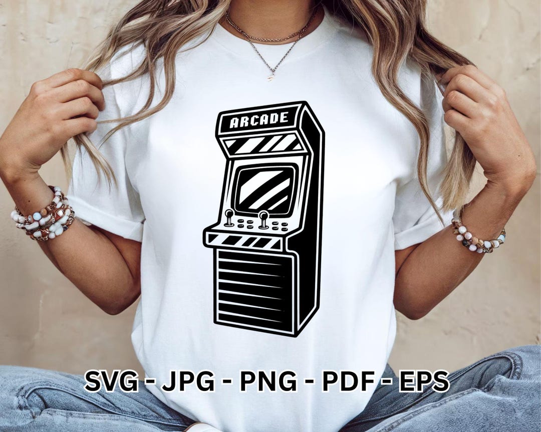 Arcade Game SVG Bundle | Retro Pixel Joystick Clipart | Vintage Gaming ...