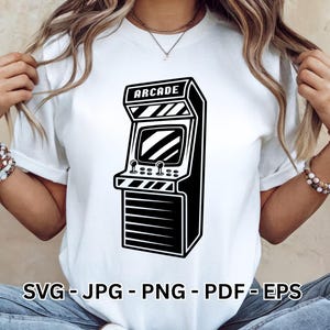 アーケードゲームSVGバンドル | レトロピクセルジョイスティッククリップアート | ヴィンテージゲームベクタークリカット昇華デジタルダウンロード