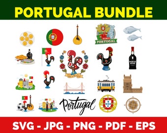 Svg Portugal Galo de Barcelos Svg Portugal coq portugais Clipart Portugal Bundle Portugal impression sublimation Cricut