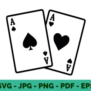 Playing Cards Svg / Aces svg / Poker Cards svg / Poker Clipart / Cards Clip Art / Poker Cards Vector / Cut Files / Cricut / Silhouette