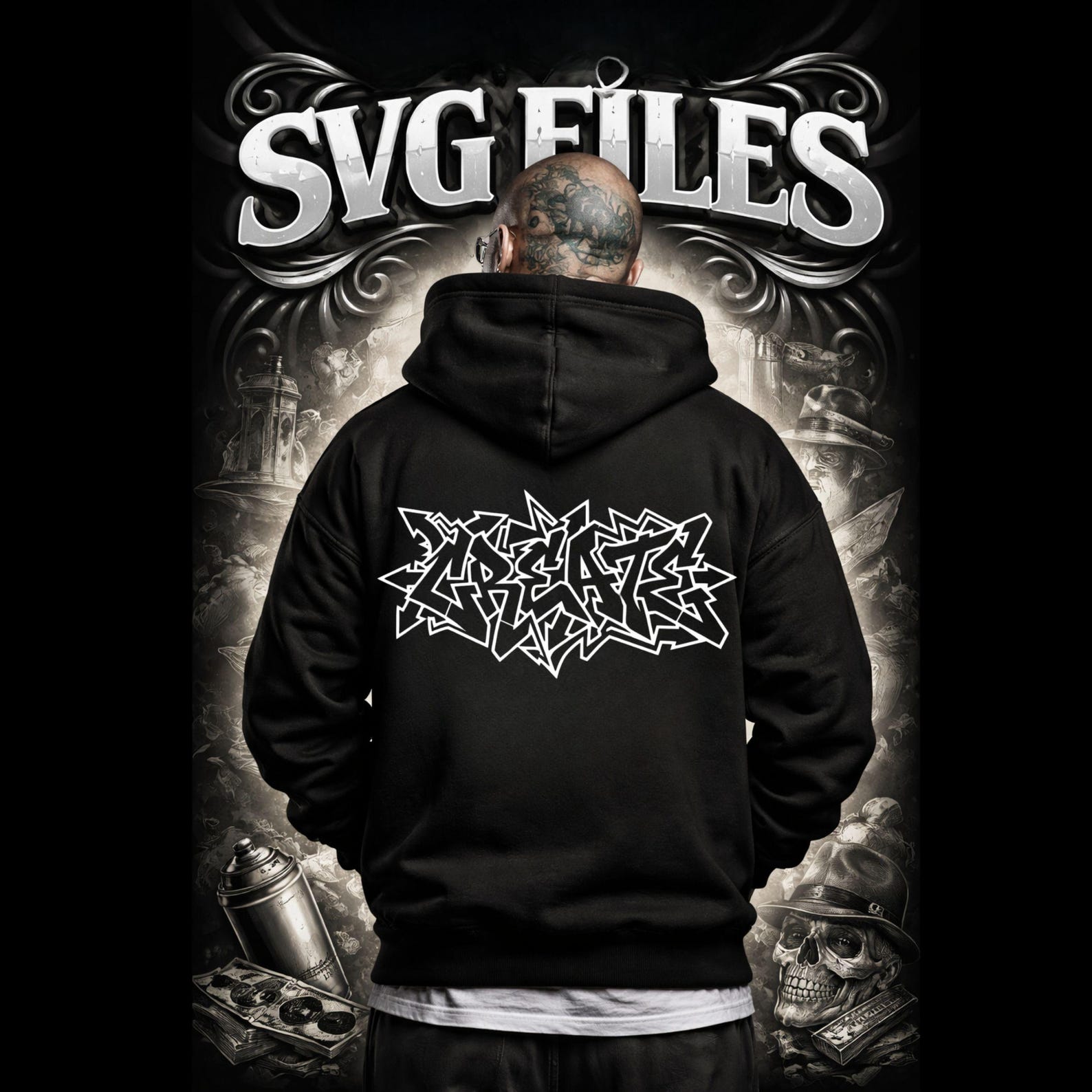 Graffiti SVG Bundle PNG | Street Art Hip Hop 90s Urban Spray Paint ...
