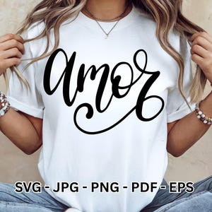 Amor SVG | Love | Spanish Quote | San Valentín | Latina | Frases en Español | Valentines Day | Vector | Tshirt Design | Cricut File