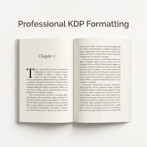 Formato de libros electrónicos y de bolsillo de Amazon KDP / Diseño interior profesional para autores autopublicados
