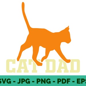 Kattenliefhebbers-svg | Kat vadercadeau | Leuk kattenontwerp voor T-shirts | Vectorillustraties voor sublimatie en cricut