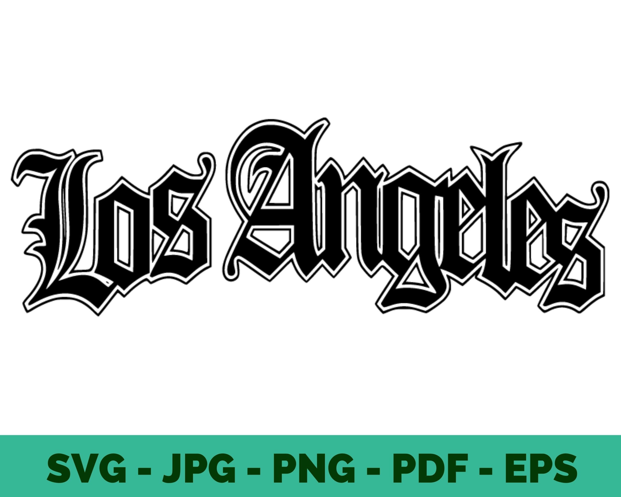 Los Angeles SVG / LA / Retro / Thug / California / City / PNG / Clipart / Tshirt Design / Sublimation / Cricut File
