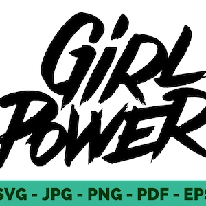 Strong Woman SVG | Girl Power Super Woman Quote Lettering Clipart for T-Shirt Printing & Cricut | Vector Instant Download