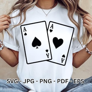 Playing Cards SVG | Aces, Poker Cards Clipart | Vector Cut Files for Cricut & Silhouette