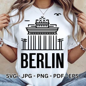 Germany SVG | Deutschland | Berlin Skyline | Europe | Silhouette Clipart | Travel Design | Vector | Cricut File