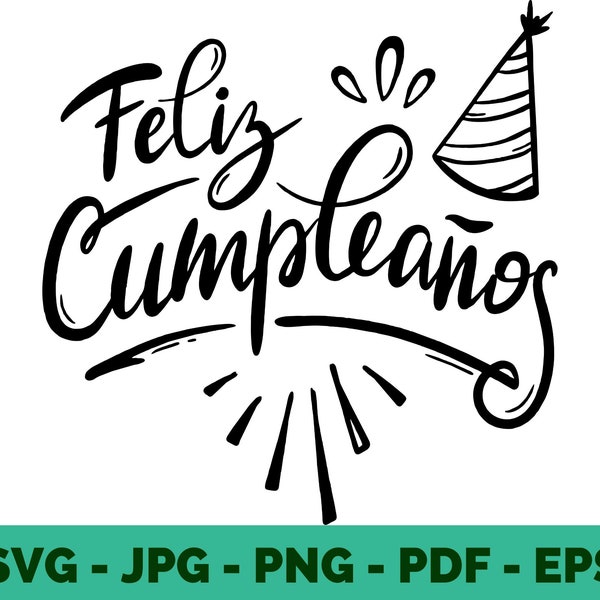 Feliz Cumpleaños svg / Feliz Aniversario / Happy Birthday SVG / DIY Cake Topper / Happy Birthday / Party Decor / Cricut file