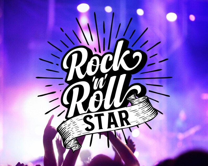 Rock and Roll SVG Clipart | Music Band Vector T-shirt Design for Cricut ...