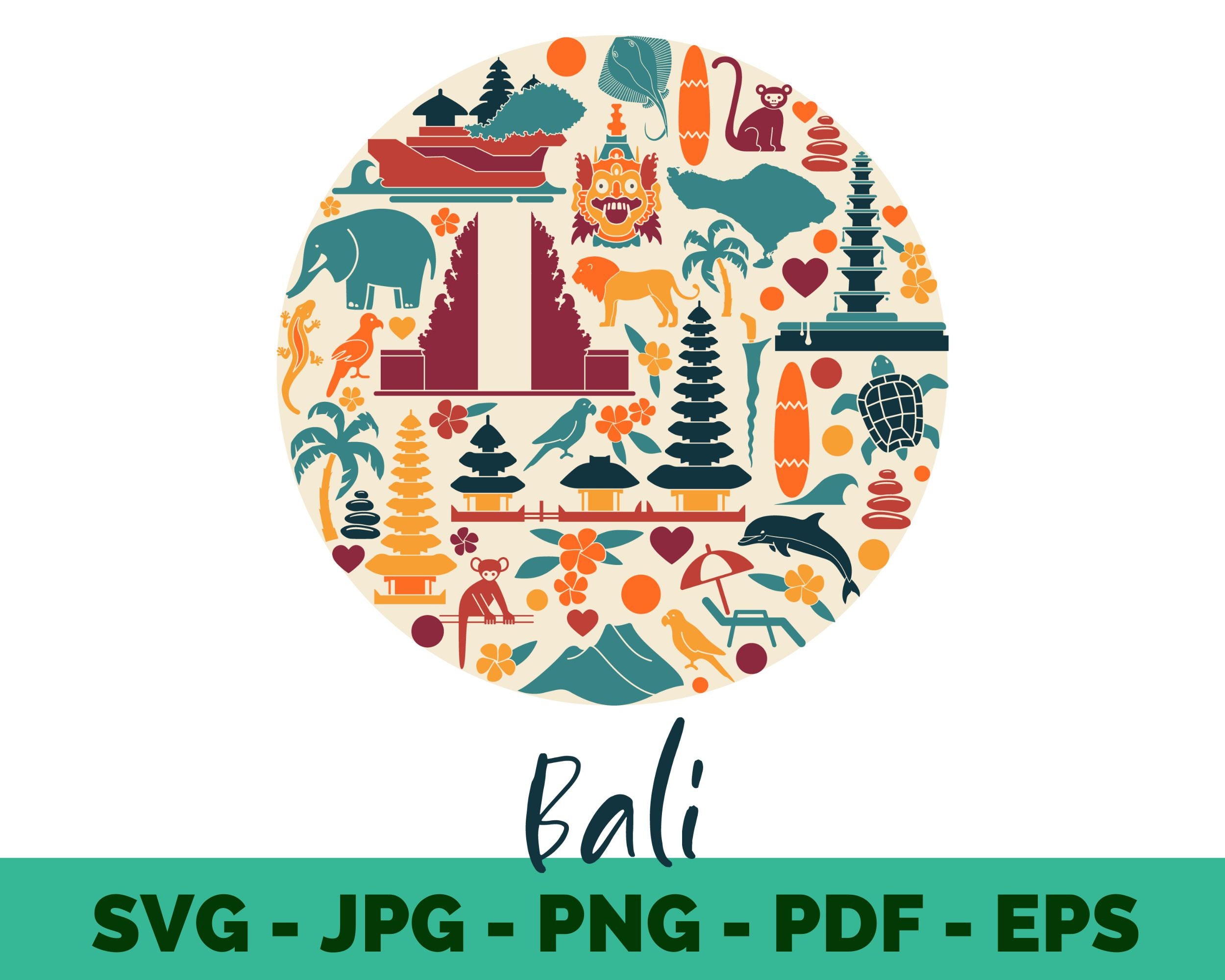 Bali Indonesia Clipart Ubud Bali Bali Hai Bali Beach Bali Tshirt Design