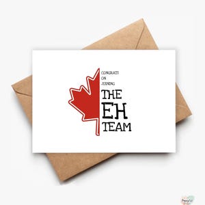 Das EH Team Gruß, KARTE, Bürgerschaft, Ahornsirup, gefaltete Karte 13x18, Printable DIY, Sofortiger Download, Karten