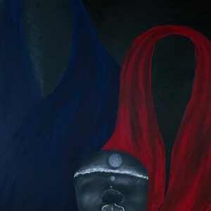 オリジナル木炭アート「いつもここに」