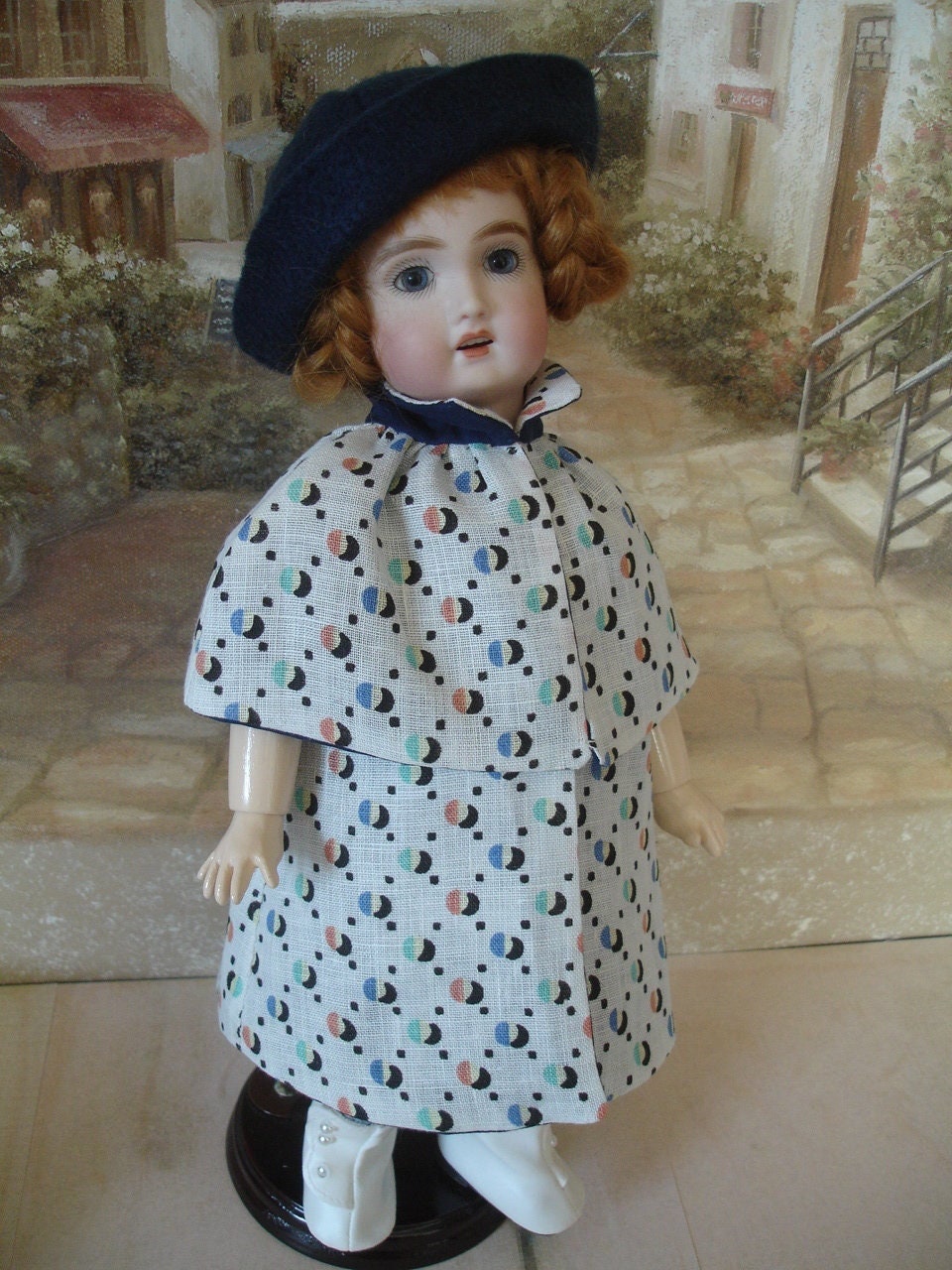 Veste Et Chapeau Pour Poupée Grande Taille - Bleuette, FG, Gaultier - Occasion