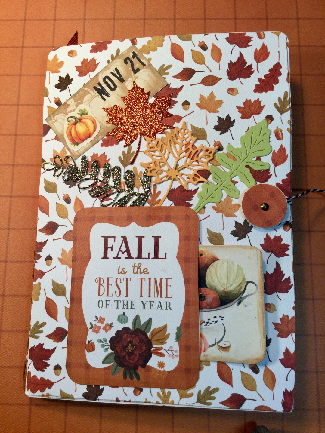 Autumn Favorite Season Journal, Signature, Folder, Handmade, New - Etsy