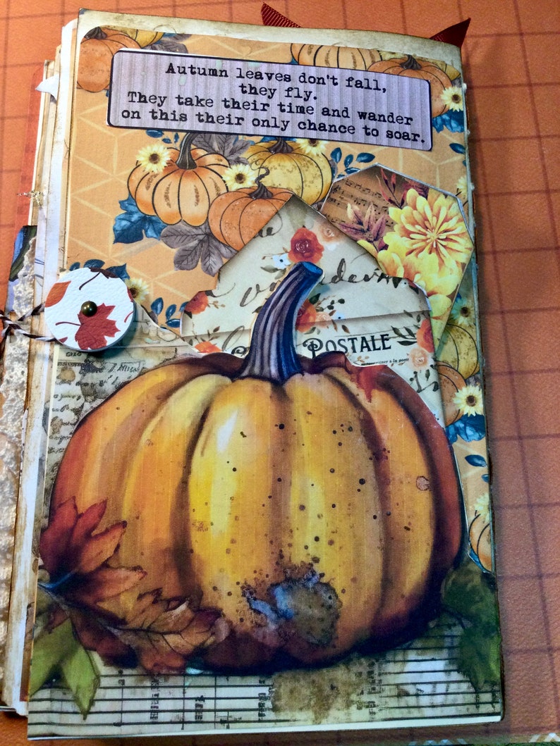 Autumn Favorite Season Journal, Signature, Folder, Handmade, New - Etsy
