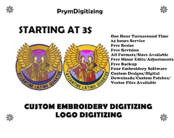 Digitalización de bordados personalizados, digitalización de logotipos, servicio de digitalización de bordados, digitalización de imágenes, bordado de mascotas, digitalización de logotipos personalizados, pes