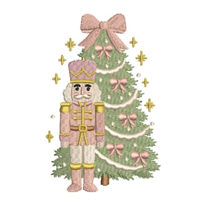 Notenkraker-borduurontwerp, kerstborduurontwerp, leuk kerstborduurbestand voor baby/kinderen, borduurmachinebestand, 3 maten