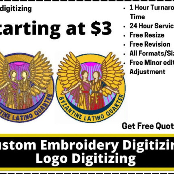 Custom Embroidery Digitizing, Logo Digitizing, Custom Digitize, Embroidery Digitizing Service, Image Digitizing Embroidery, Quality Digitize