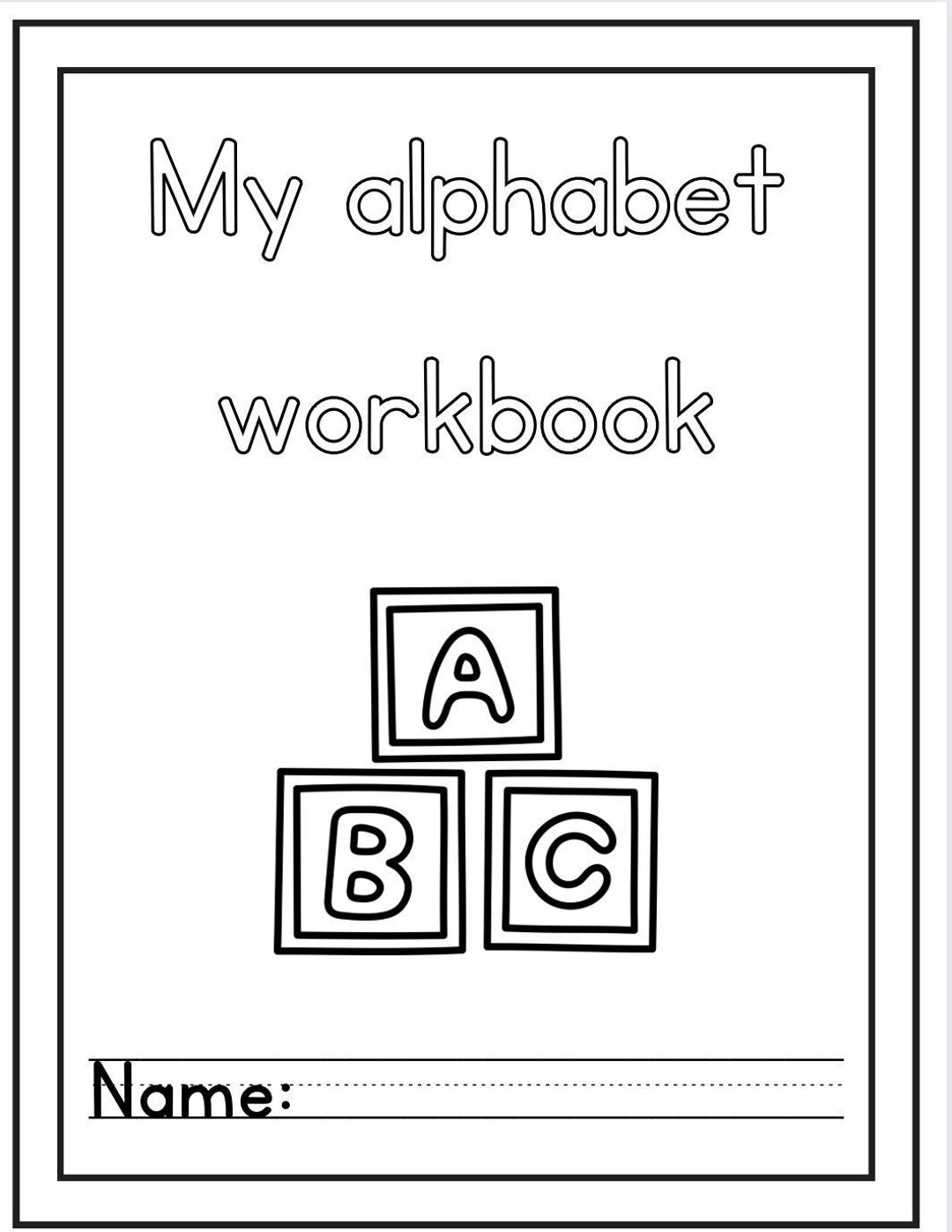 My Alphabet Workbook Etsy