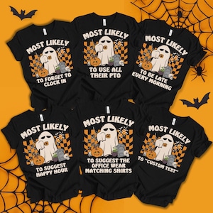 Most Likely To Work Party Shirt, Group Halloween Costumes, Group Halloween Costumes Teacher, Office Halloween Costumes, Work Halloween Shirt