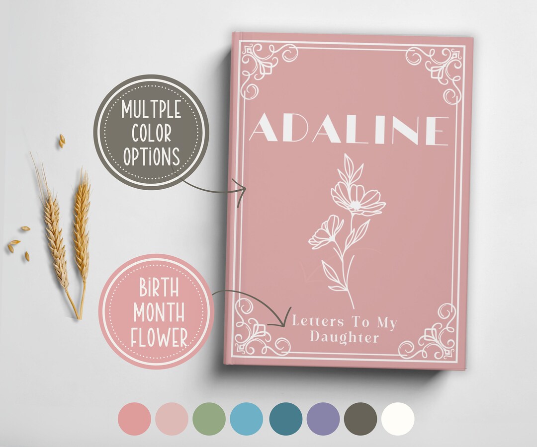 Letters to My Daughter Personalized Journal With Birth Month Flower ...