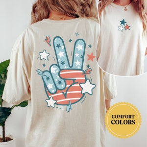 Retro USA Comfort Colors shirt, 4th of July tee, Retro America shirt Womens 4th of July shirt, America Patriotic Shirt, Independence
