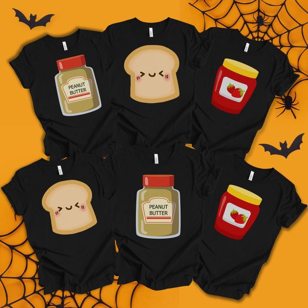 PPBJ Sandwich Shirts | Halloween Costume Shirt | Coordinating Family Friend Cute Tshirts, Matching costumes teachers, Costume with Friends